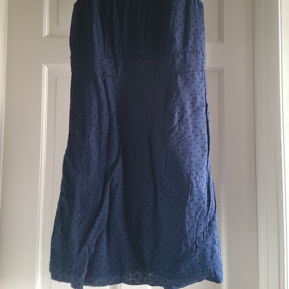 J Crew navy cotton scoop neck dress 8 - Picture 2 of 2